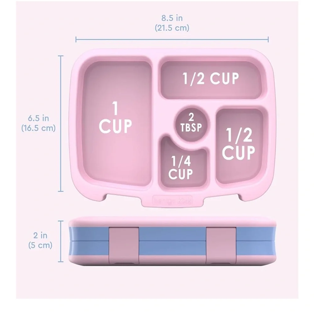 Bentgo Kids 5 Compartment Bento Lunch Box Leakproof Lavender Galaxy Pink Blue